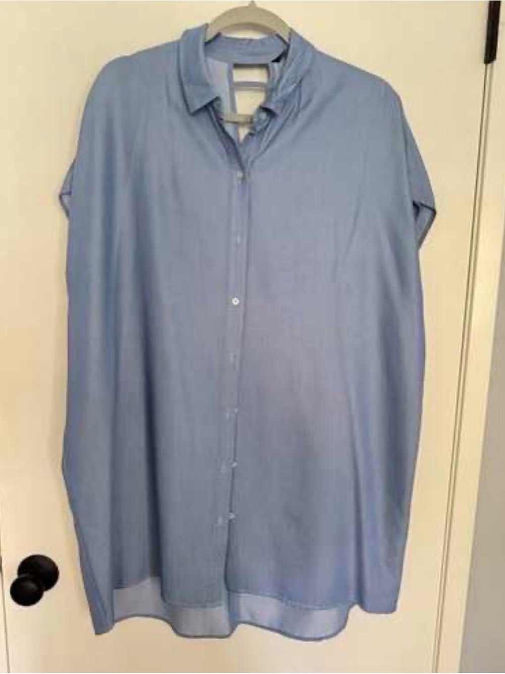 Zara Light Blue Women's Casual Button-Down Shirt